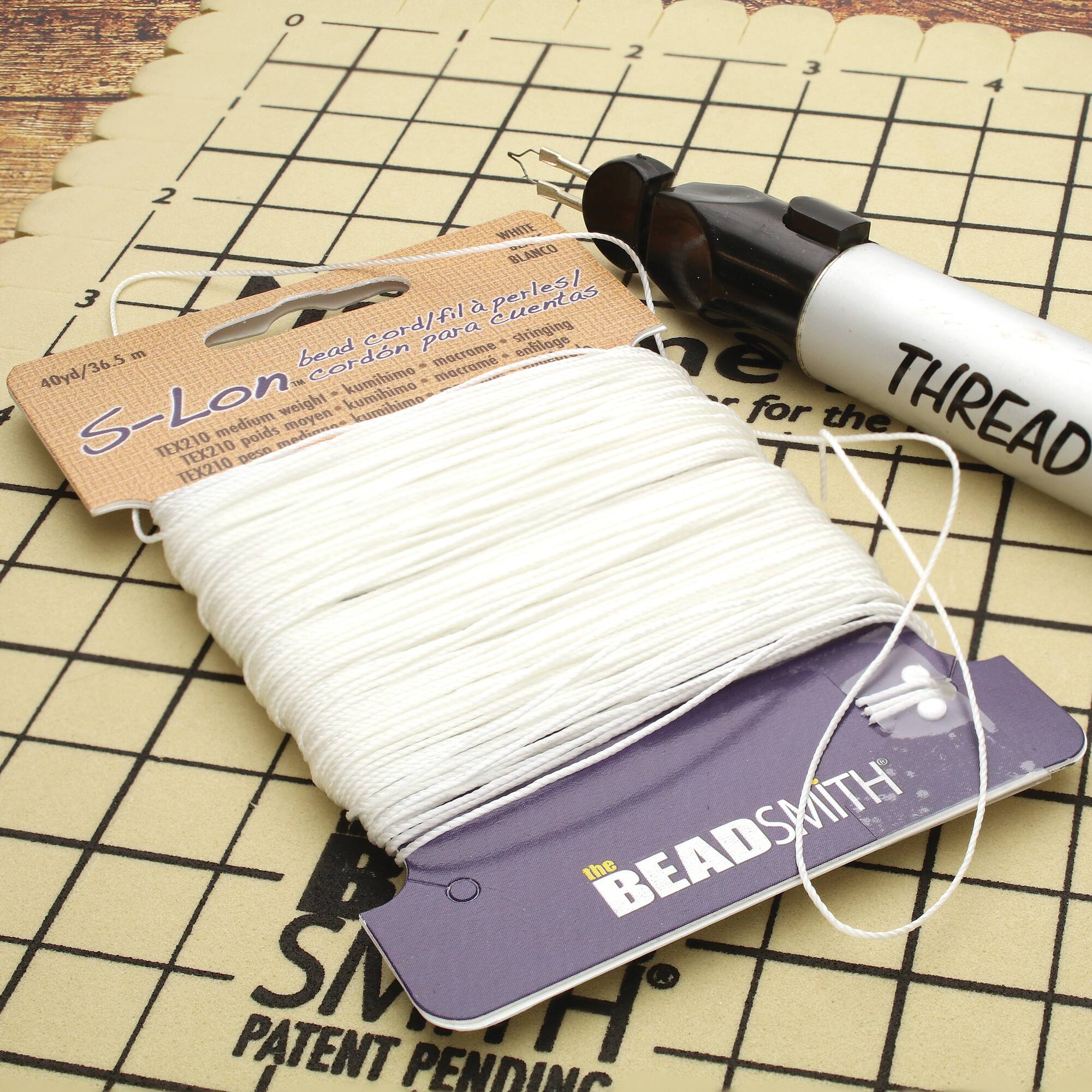 12 Pack: The Beadsmith® S-Lon® 0.5mm White Bead Cord
